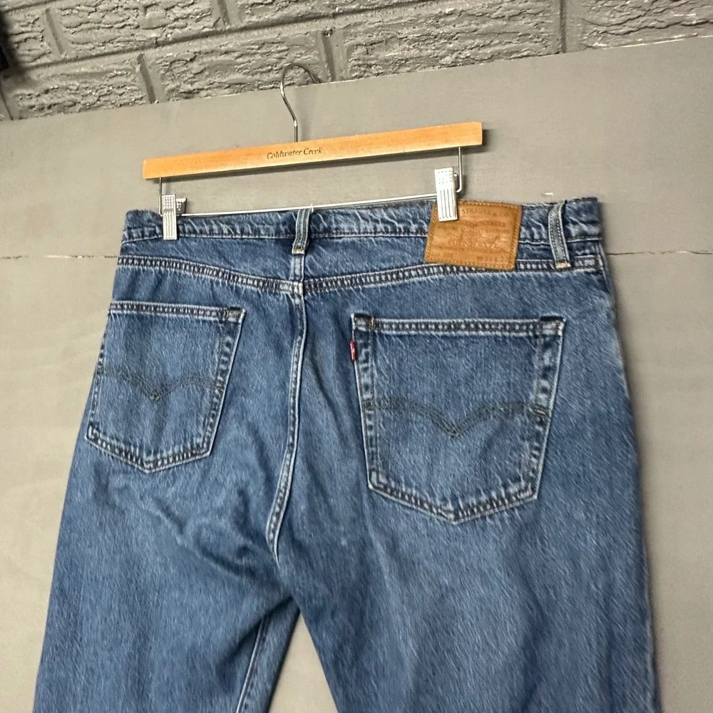 Levi's 505 Regular Fit Straight Leg Blue Denim Jeans Mens‎ W36 L32